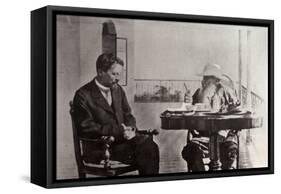 Leo Tolstoy and Anton Chekhov, Russian Authors, 1902-Sophia Tolstaya-Framed Stretched Canvas