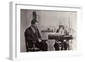 Leo Tolstoy and Anton Chekhov, Russian Authors, 1902-Sophia Tolstaya-Framed Giclee Print