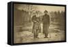 Leo Tolstoy and the Author Maxim Gorky-Sophia Andreevna Tolstaya-Framed Stretched Canvas