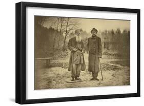 Leo Tolstoy and the Author Maxim Gorky-Sophia Andreevna Tolstaya-Framed Giclee Print