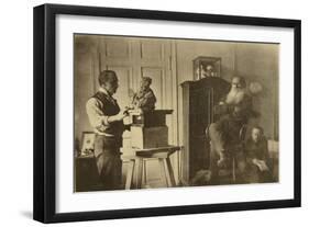 Leo Tolstoy and the Sculptor Prince Paolo Troubetzkoy-Sophia Andreevna Tolstaya-Framed Giclee Print