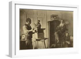 Leo Tolstoy and the Sculptor Prince Paolo Troubetzkoy-Sophia Andreevna Tolstaya-Framed Giclee Print