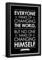 Leo Tolstoy Changing The World Quote-null-Framed Poster