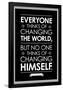 Leo Tolstoy Changing The World Quote-null-Framed Poster