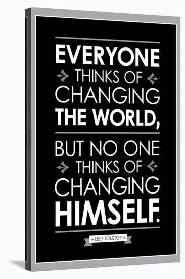 Leo Tolstoy Changing The World Quote-null-Stretched Canvas