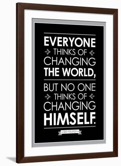 Leo Tolstoy Changing The World Quote-null-Framed Art Print