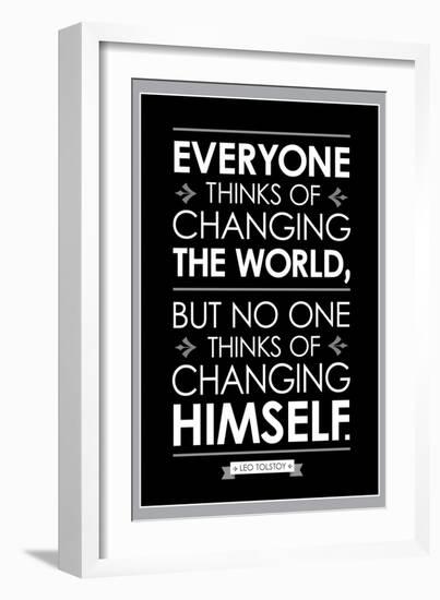 Leo Tolstoy Changing The World Quote-null-Framed Art Print
