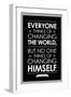 Leo Tolstoy Changing The World Quote-null-Framed Art Print