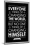 Leo Tolstoy Changing The World Quote-null-Mounted Art Print