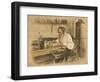 Leo Tolstoy in Study-L O Pasternak-Framed Photographic Print