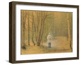 Leo Tolstoy in the Zakaz Forest-Ivan Pavlovich Pokhitonov-Framed Giclee Print