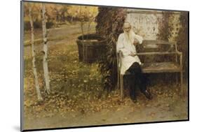 Leo Tolstoy the Russian Novelist About a Year Before His Death-null-Mounted Photographic Print