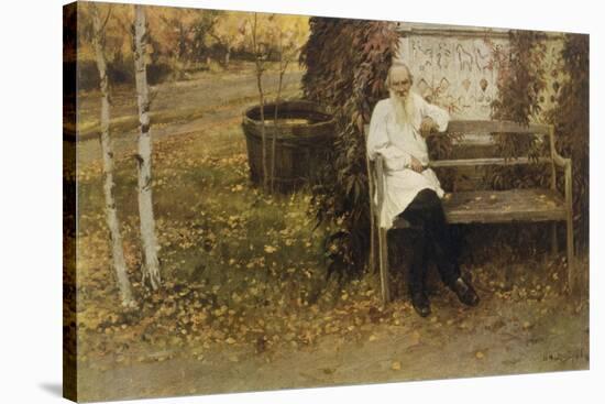 Leo Tolstoy the Russian Novelist About a Year Before His Death-null-Stretched Canvas