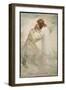 Leo Tolstoy the Russian Novelist Embracing Jesus-Jan Styka-Framed Art Print