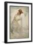 Leo Tolstoy the Russian Novelist Embracing Jesus-Jan Styka-Framed Art Print