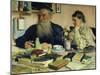 Leo Tolstoy with His Wife in Yasnaya Polyana, 1907-Ilya Efimovich Repin-Mounted Giclee Print