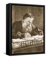 Leo Tolstoy-Nikolai Nikolaevich. Ge-Framed Stretched Canvas