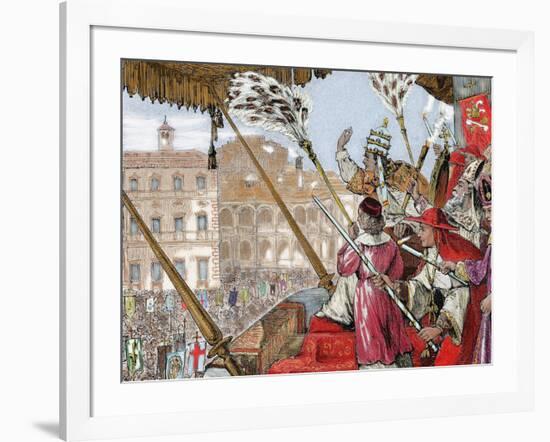 Leo X (1475-1521). Florentine Pope (1513-1521), Named Giovanni De Medici. Son of Lorenzo De Medici-Prisma Archivo-Framed Photographic Print