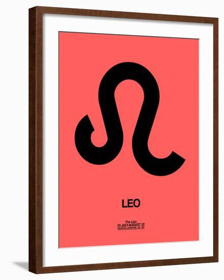 Leo Zodiac Sign Black-NaxArt-Framed Art Print