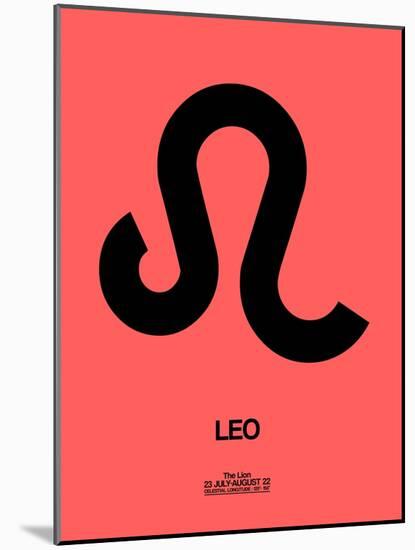 Leo Zodiac Sign Black-NaxArt-Mounted Art Print