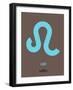 Leo Zodiac Sign Blue-NaxArt-Framed Art Print