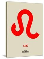 Leo Zodiac Sign Red-NaxArt-Stretched Canvas