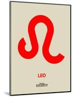 Leo Zodiac Sign Red-NaxArt-Mounted Art Print