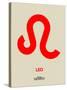 Leo Zodiac Sign Red-NaxArt-Stretched Canvas