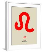 Leo Zodiac Sign Red-NaxArt-Framed Art Print