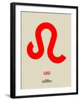 Leo Zodiac Sign Red-NaxArt-Framed Art Print