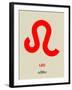 Leo Zodiac Sign Red-NaxArt-Framed Art Print