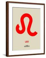 Leo Zodiac Sign Red-NaxArt-Framed Art Print