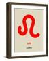 Leo Zodiac Sign Red-NaxArt-Framed Art Print