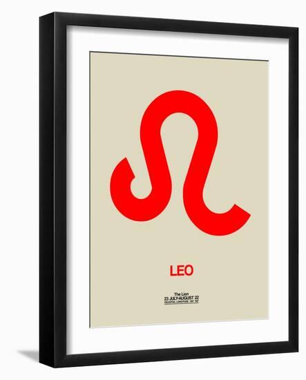 Leo Zodiac Sign Red-NaxArt-Framed Art Print