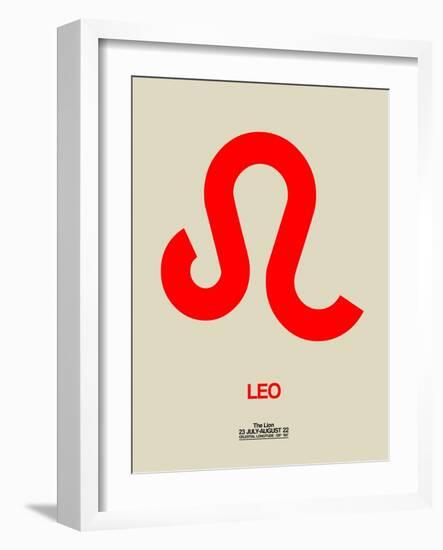 Leo Zodiac Sign Red-NaxArt-Framed Art Print