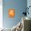 Leo Zodiac Sign White on Orange-NaxArt-Stretched Canvas displayed on a wall