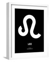 Leo Zodiac Sign White-NaxArt-Framed Art Print