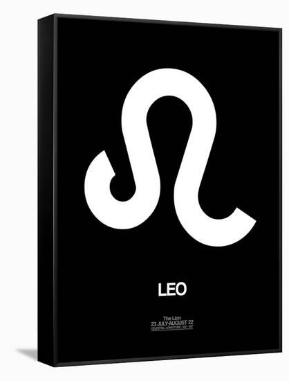 Leo Zodiac Sign White-NaxArt-Framed Stretched Canvas