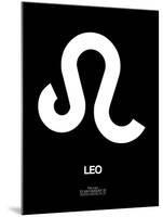 Leo Zodiac Sign White-NaxArt-Mounted Art Print