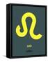 Leo Zodiac Sign Yellow-NaxArt-Framed Stretched Canvas