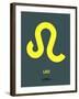 Leo Zodiac Sign Yellow-NaxArt-Framed Art Print