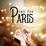 Pray for Paris-leolintang-Framed Premium Photographic Print