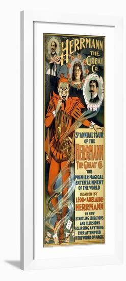 Leon and Adelaide Herrmann, French Magicians-Science Source-Framed Giclee Print