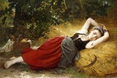 A Young Peasant Girl, Sleeping. 1874-Leon Bazile Perrault-Giclee Print
