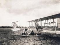 Leon Bollee Working on the Wright Brothers' Plane, C.1909-Leon Bollee-Framed Stretched Canvas