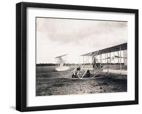 Leon Bollee Working on the Wright Brothers' Plane, C.1909-Leon Bollee-Framed Giclee Print