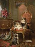 Kittens at Play-Leon-charles Huber-Mounted Giclee Print