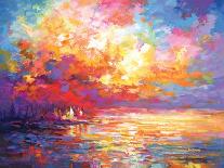 Sunset in Corsica-Leon Devenice-Stretched Canvas