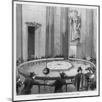 Leon Foucault Uses His Pendulum to Demonstrate the Rotation of the Earth at the Pantheon Paris 1851-F. Pargent-Mounted Art Print