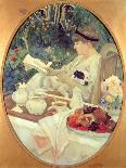 Tea in the Garden, 1910-Leon Georges Carre-Framed Giclee Print